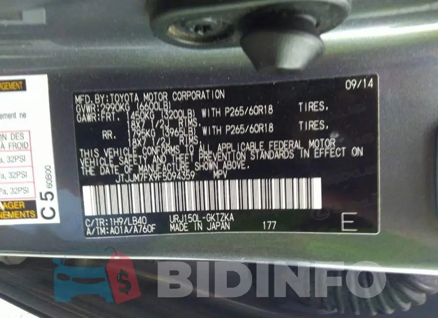 JTJJM7FX9F5094359 Photo# 9