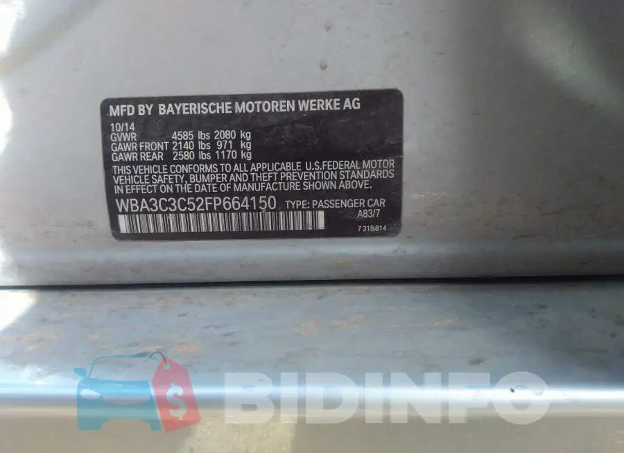 WBA3C3C52FP664150 Photo# 9