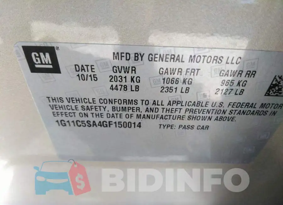 1G11C5SA4GF150014 Photo# 9
