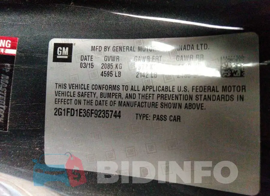 2G1FD1E36F9235744 Photo# 9