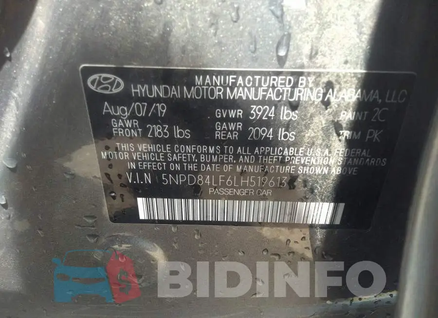 5NPD84LF6LH519613 Photo# 9