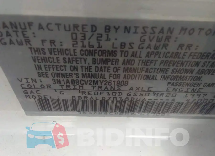 3N1AB8CV2MY261908 Photo# 9