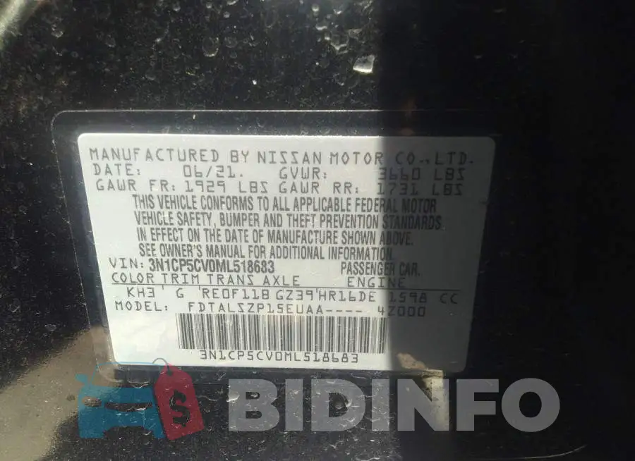 3N1CP5CV0ML518683 Photo# 9