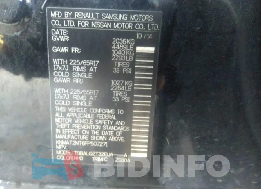 KNMAT2MT6FP507271 Photo# 9
