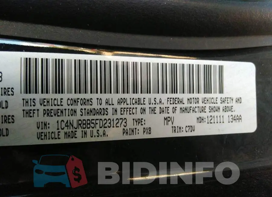 1C4NJRBB5FD231273 Photo# 9