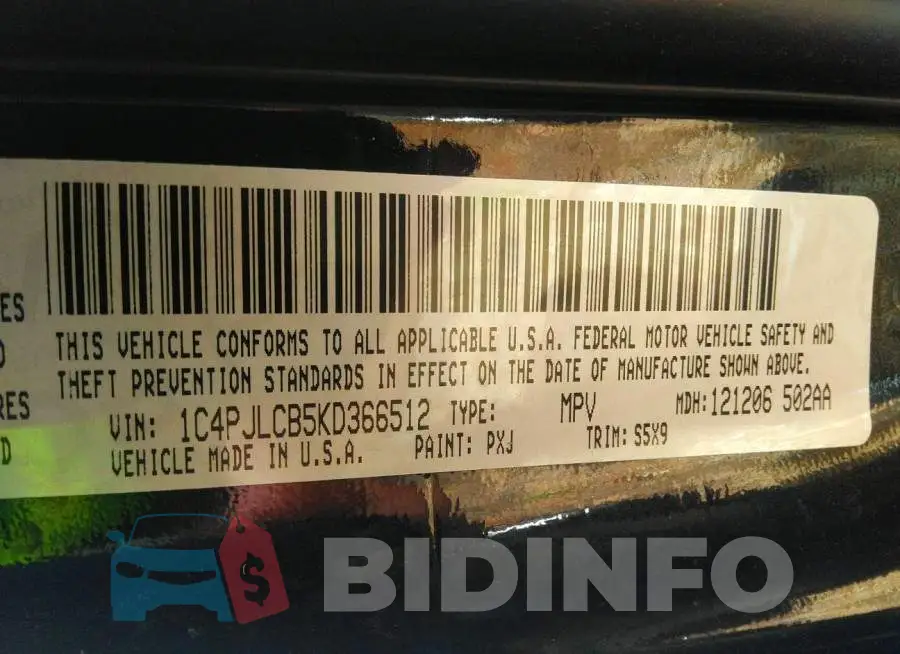 1C4PJLCB5KD366512 Photo# 9