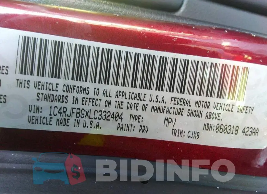 1C4RJFBGXLC332404 Photo# 9