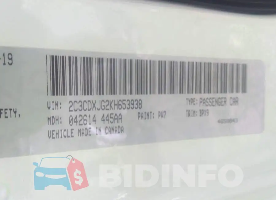 2C3CDXJG2KH653938 Photo# 9