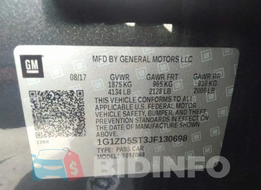 1G1ZD5ST3JF130698 Photo# 9