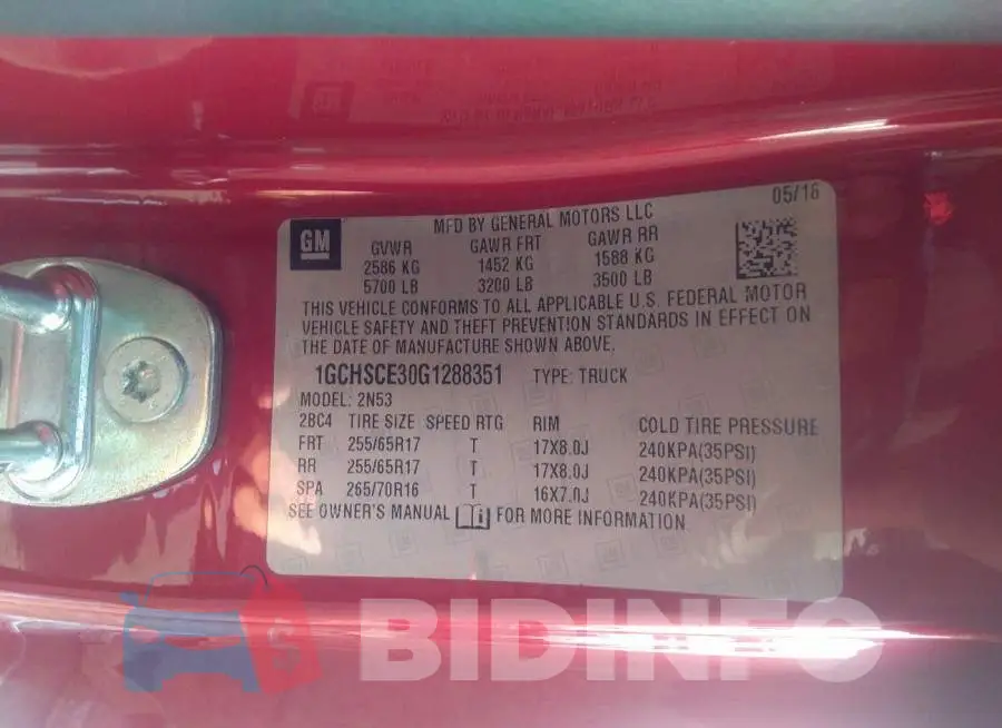 1GCHSCE30G1288351 Photo# 9