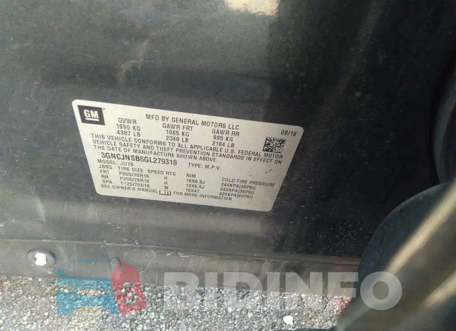 3GNCJNSB6GL279318 Photo# 9