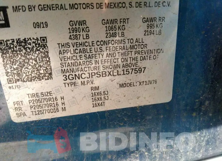 3GNCJPSBXLL157597 Photo# 9