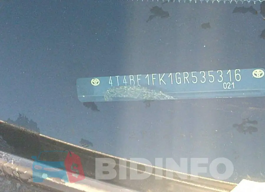 4T4BF1FK1GR535316 Photo# 9