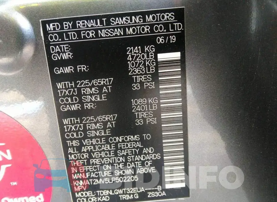 KNMAT2MV5LP502205 Photo# 9