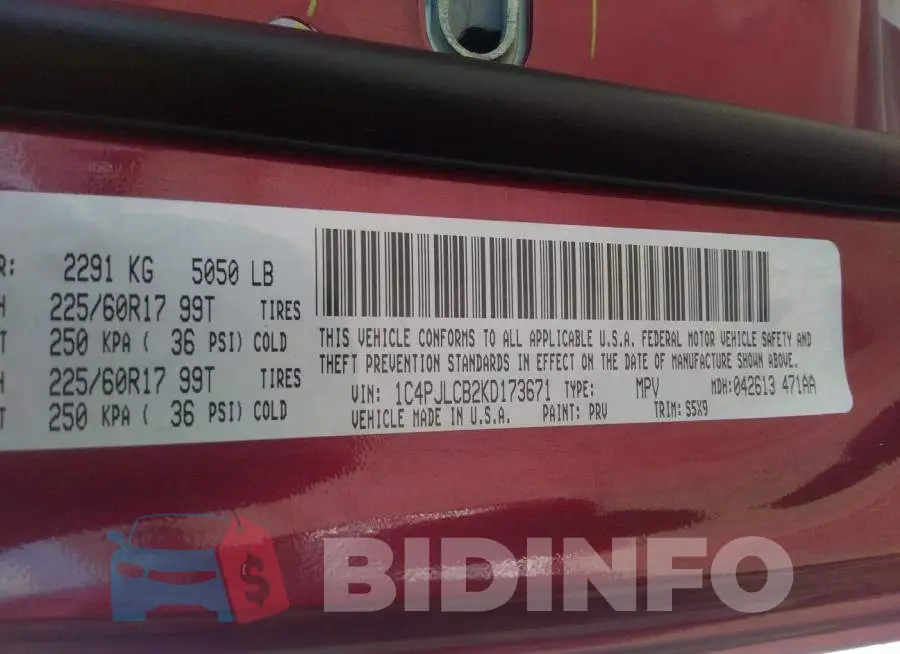 1C4PJLCB2KD173671 Photo# 9