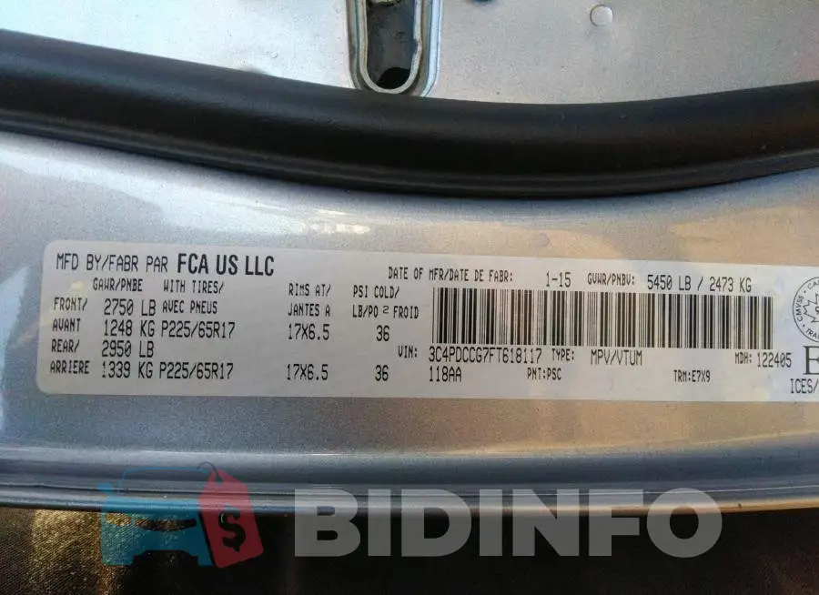 3C4PDCCG7FT618117 Photo# 9