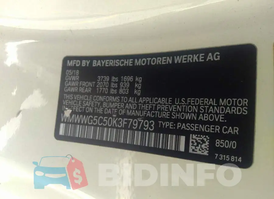 WMWWG5C50K3F79793 Photo# 9