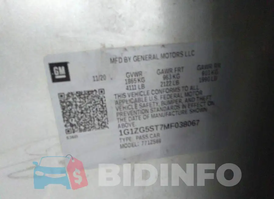 1G1ZG5ST7MF038067 Photo# 9