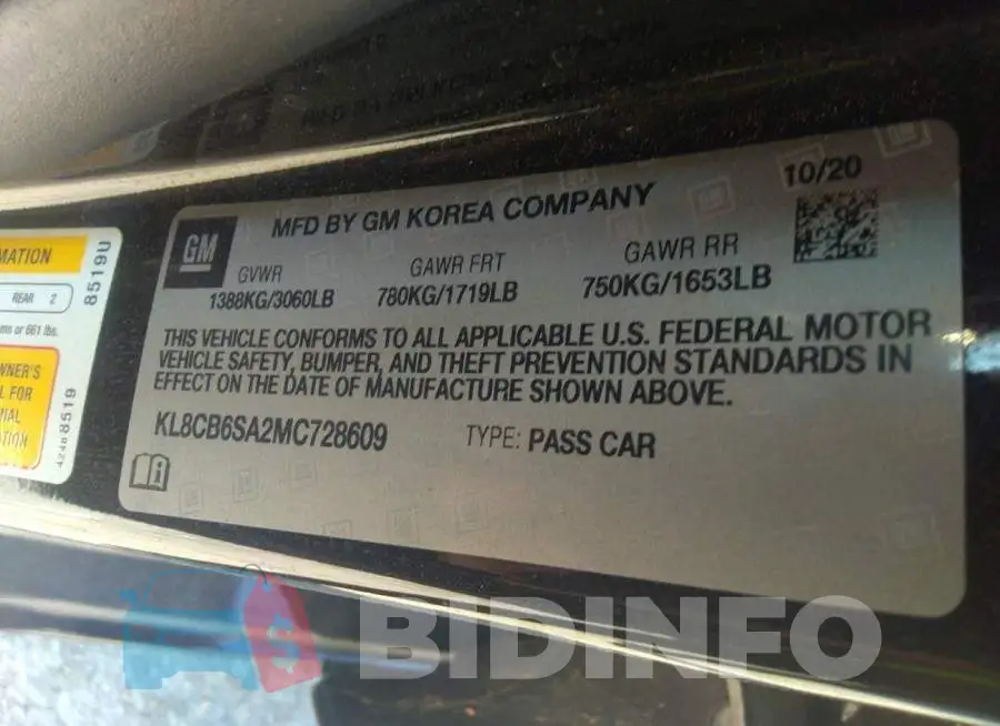 KL8CB6SA2MC728609 Photo# 9