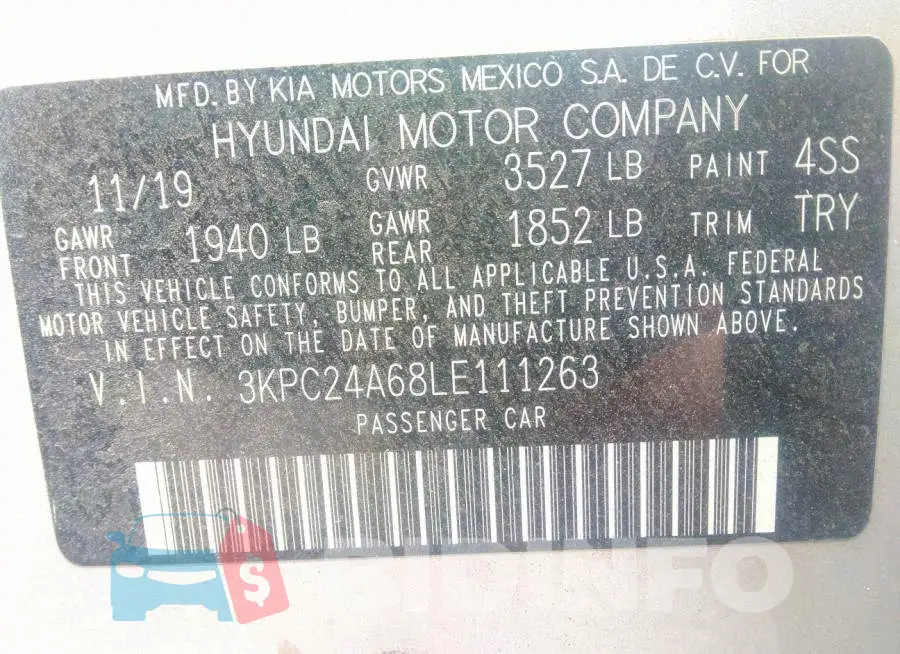 3KPC24A68LE111263 Photo# 9