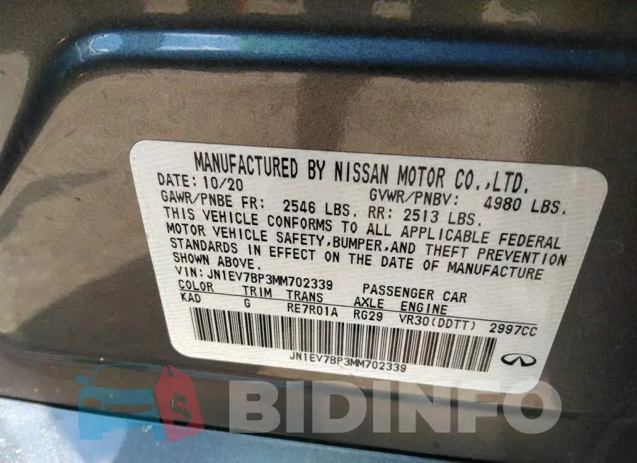 JN1EV7BP3MM702339 Photo# 9