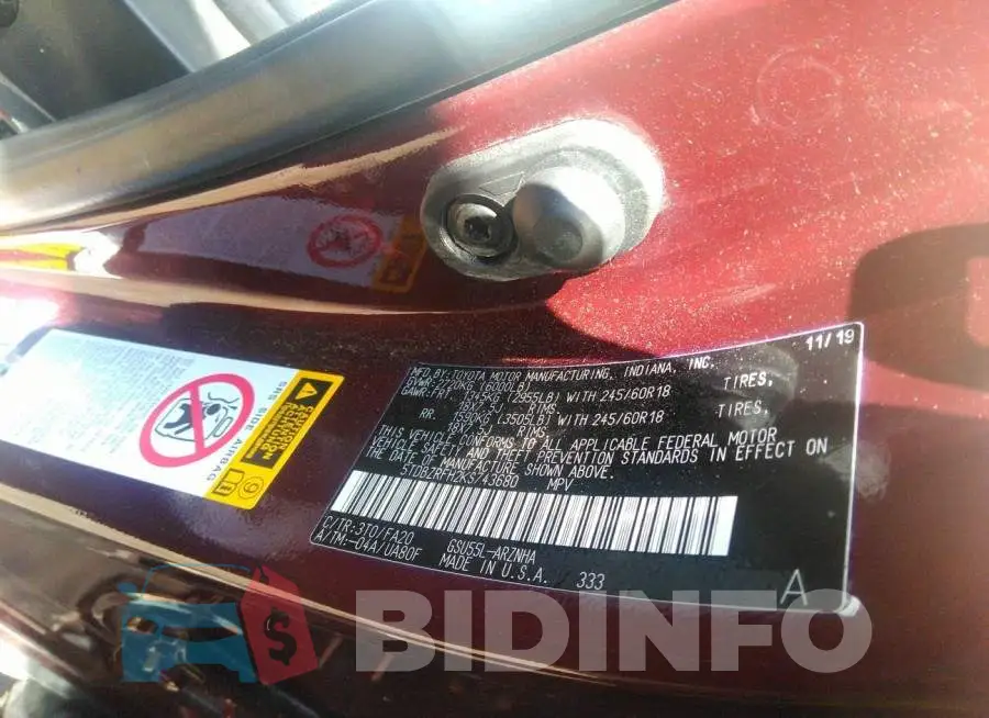 5TDBZRFH2KS743680 Photo# 9