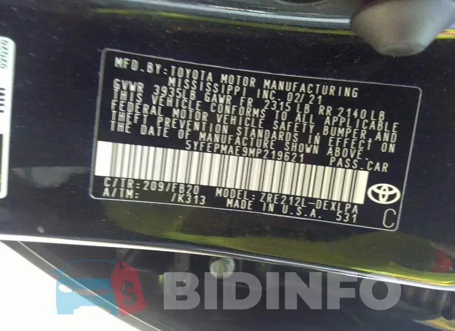 5YFEPMAE9MP219621 Photo# 9