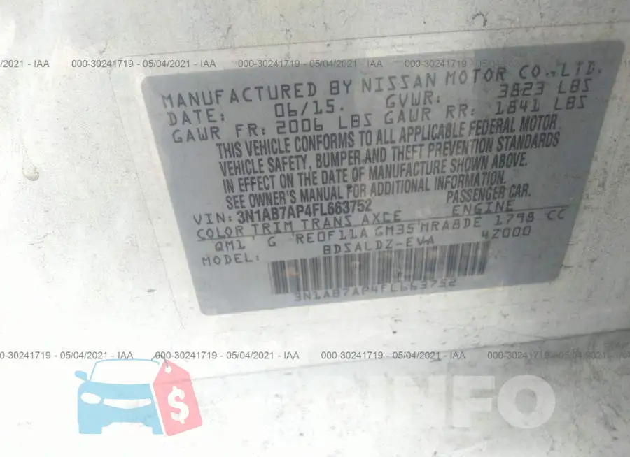 3N1AB7AP4FL663752 Photo# 9