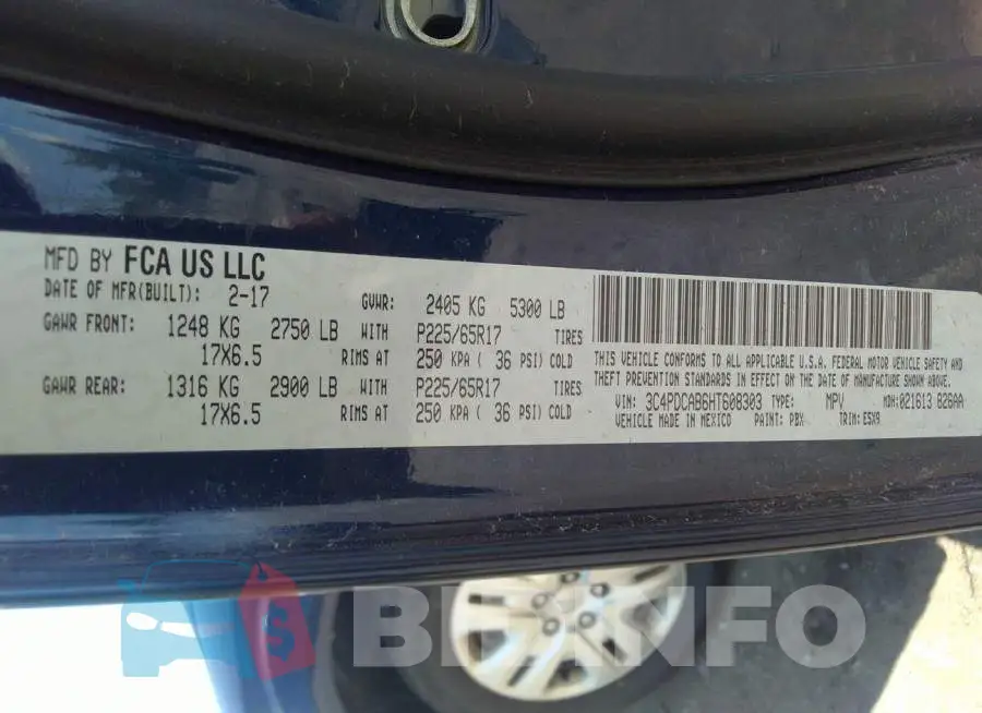 3C4PDCAB6HT608303 Photo# 9