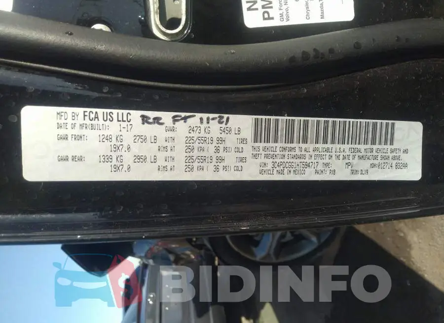 3C4PDCGG1HT594717 Photo# 9