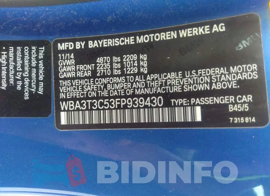 WBA3T3C53FP939430 Photo# 9