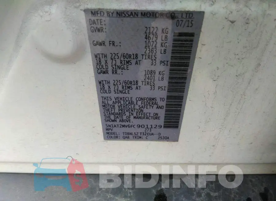 5N1AT2MV6FC901129 Photo# 9