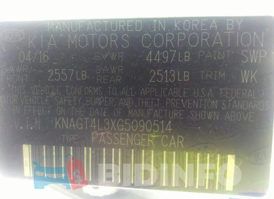 KNAGT4L3XG5090514 Photo# 9