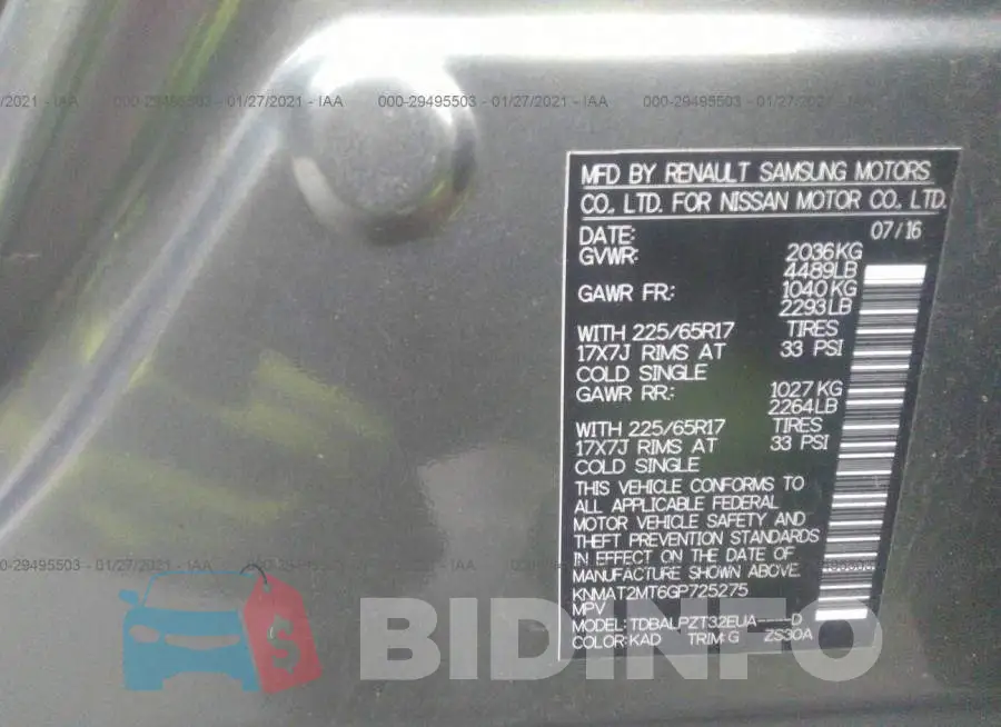 KNMAT2MT6GP725275 Photo# 9