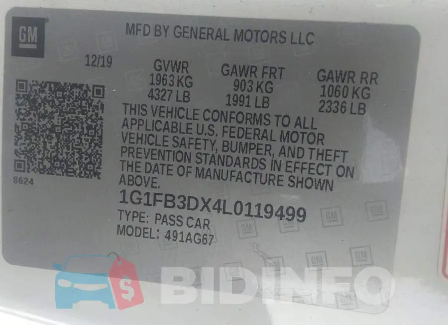 1G1FB3DX4L0119499 Photo# 9