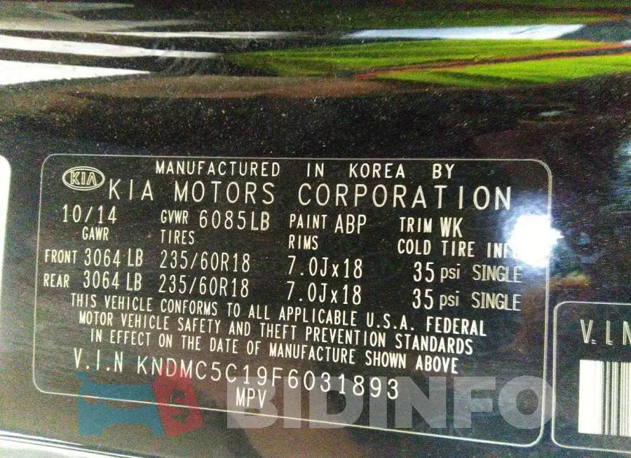 KNDMC5C19F6031893 Photo# 9