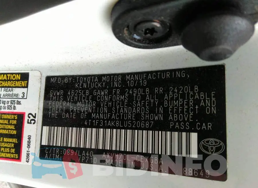 4T1F31AK8LU520687 Photo# 9
