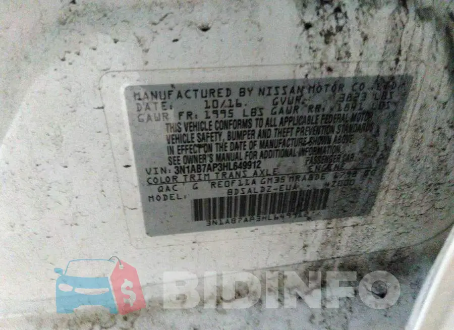 3N1AB7AP3HL649912 Photo# 9