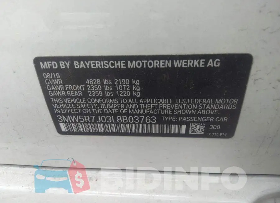 3MW5R7J03L8B03763 Photo# 9