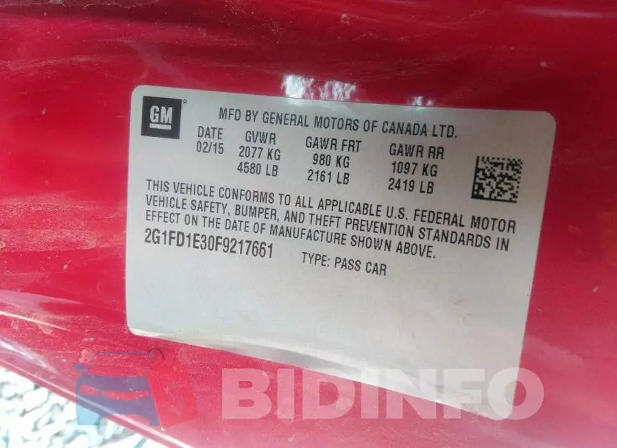 2G1FD1E30F9217661 Photo# 9