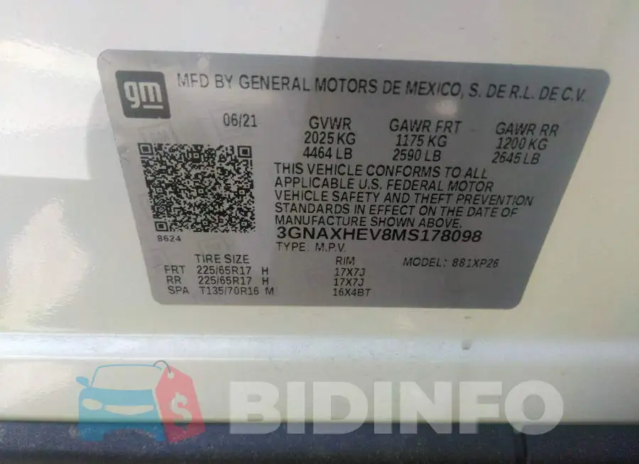 3GNAXHEV8MS178098 Photo# 9