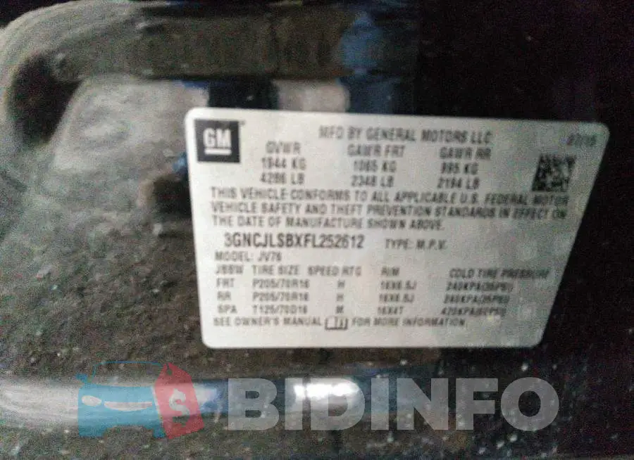 3GNCJLSBXFL252612 Photo# 9