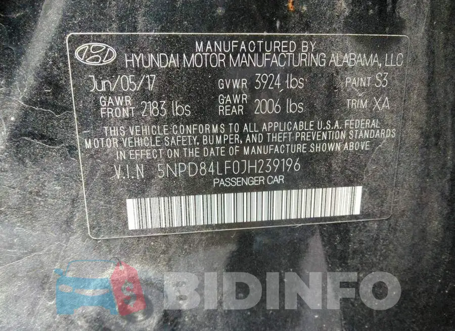 5NPD84LF0JH239196 Photo# 9
