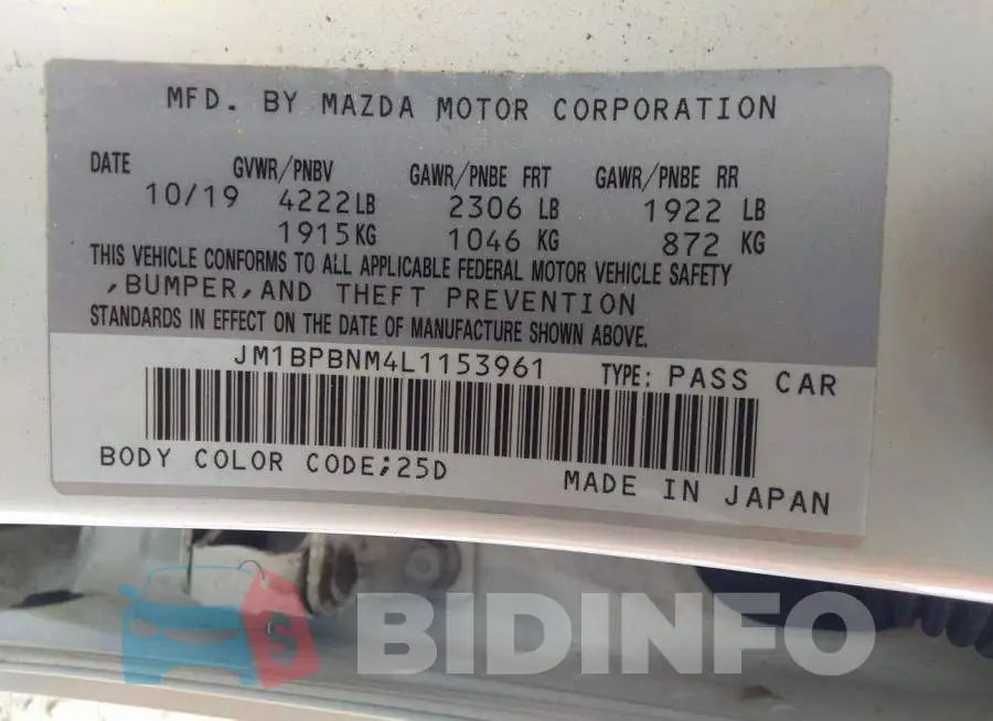 JM1BPBNM4L1153961 Photo# 9