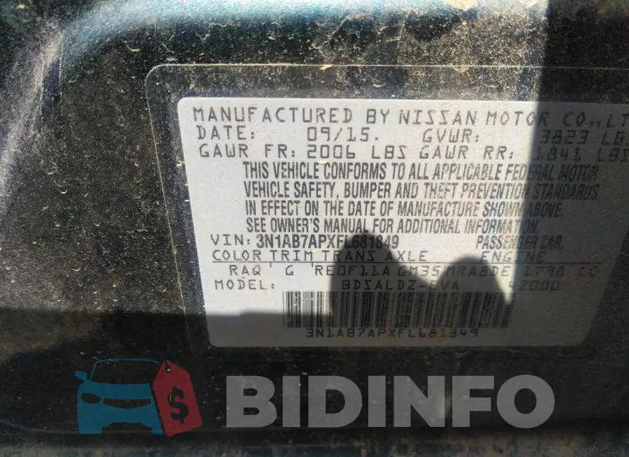 3N1AB7APXFL681849 Photo# 9