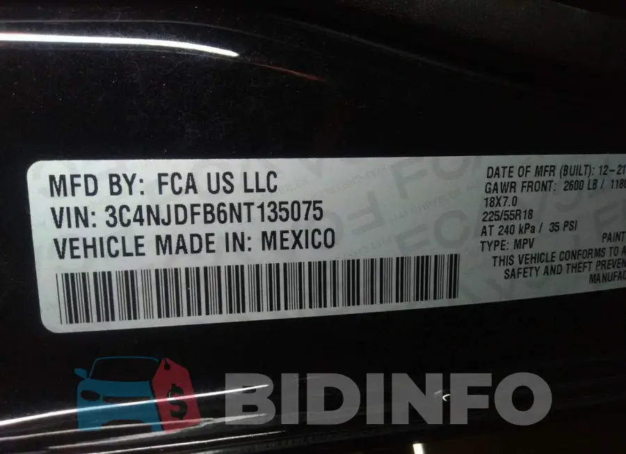3C4NJDFB6NT135075 Photo# 9