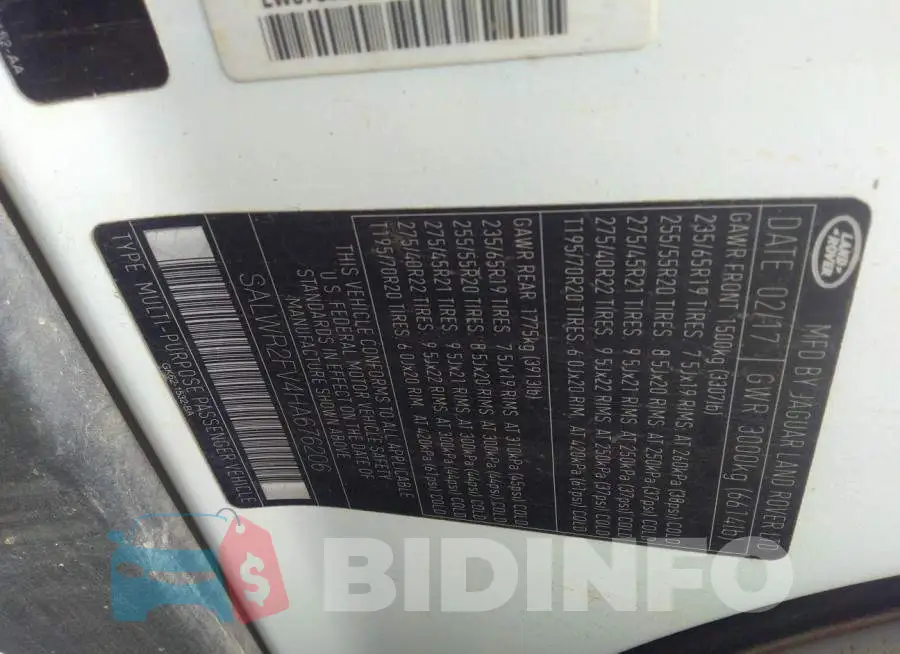 SALWR2FV4HA676206 Photo# 9