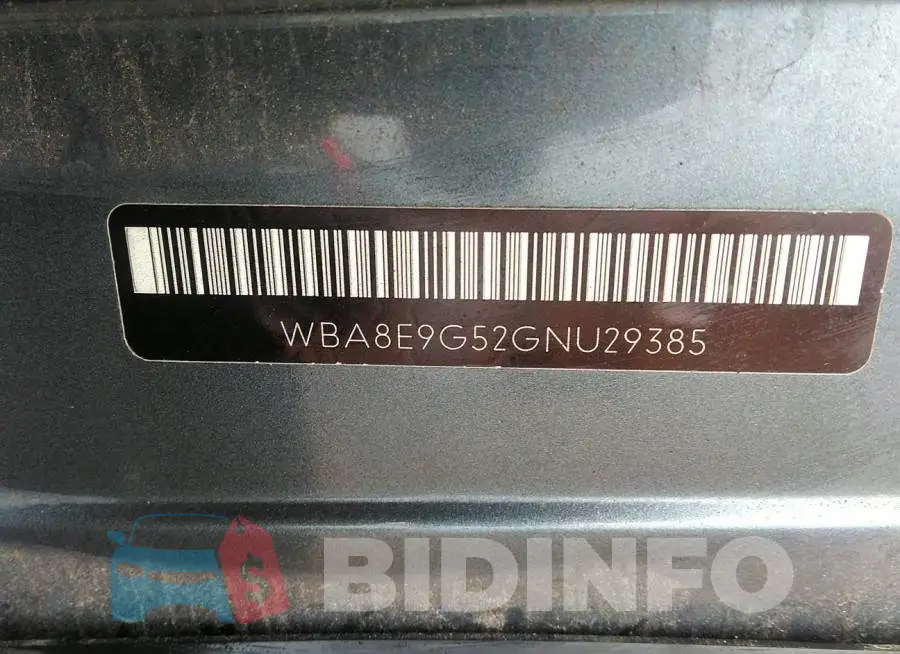 WBA8E9G52GNU29385 Photo# 9
