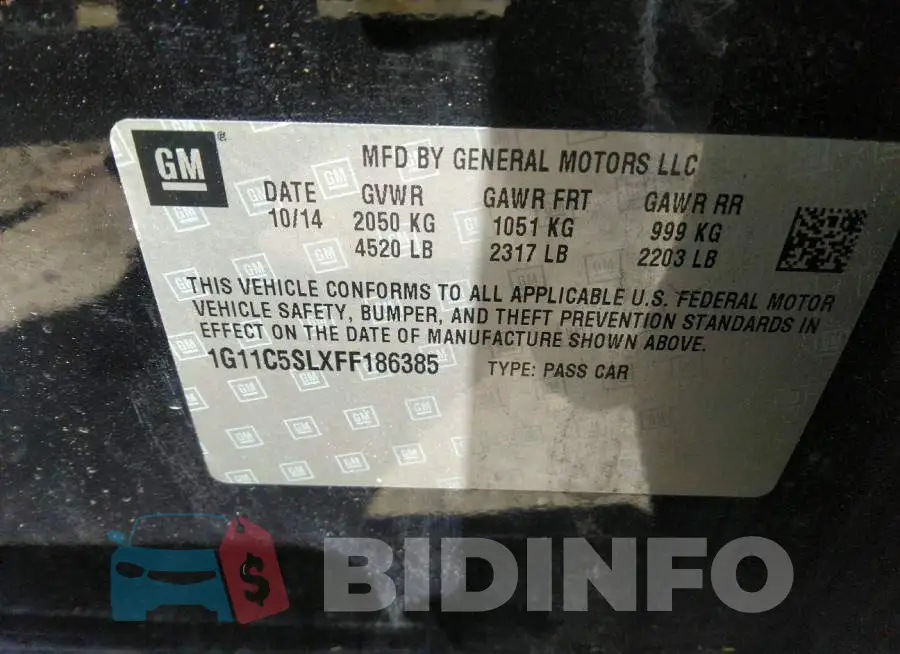 1G11C5SLXFF186385 Photo# 9
