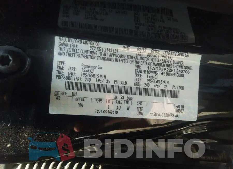 1FADP3E22FL240706 Photo# 9